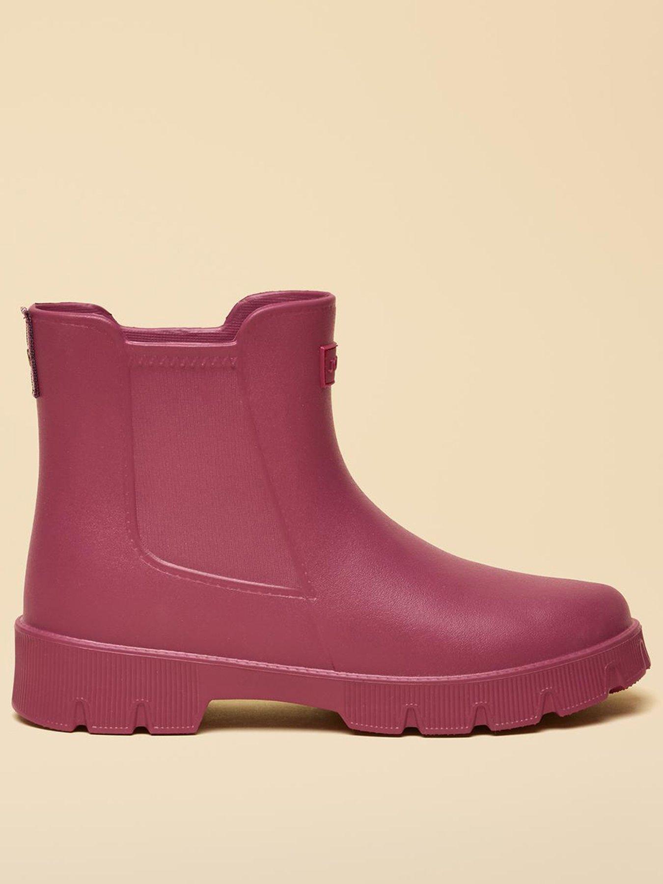  image of joules-lightweight-ankle-wellies-berry-red