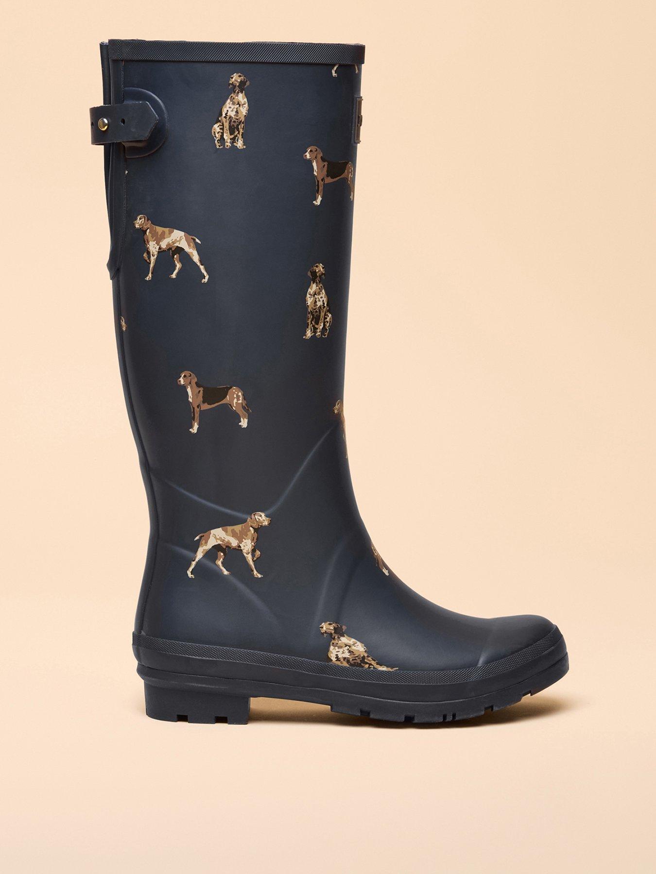 Image 1 of 6 of Joules Adjustable Tall Wellies - Navy