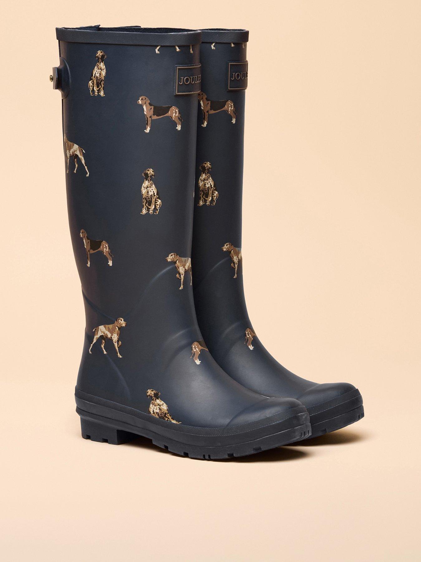 Image 2 of 6 of Joules Adjustable Tall Wellies - Navy