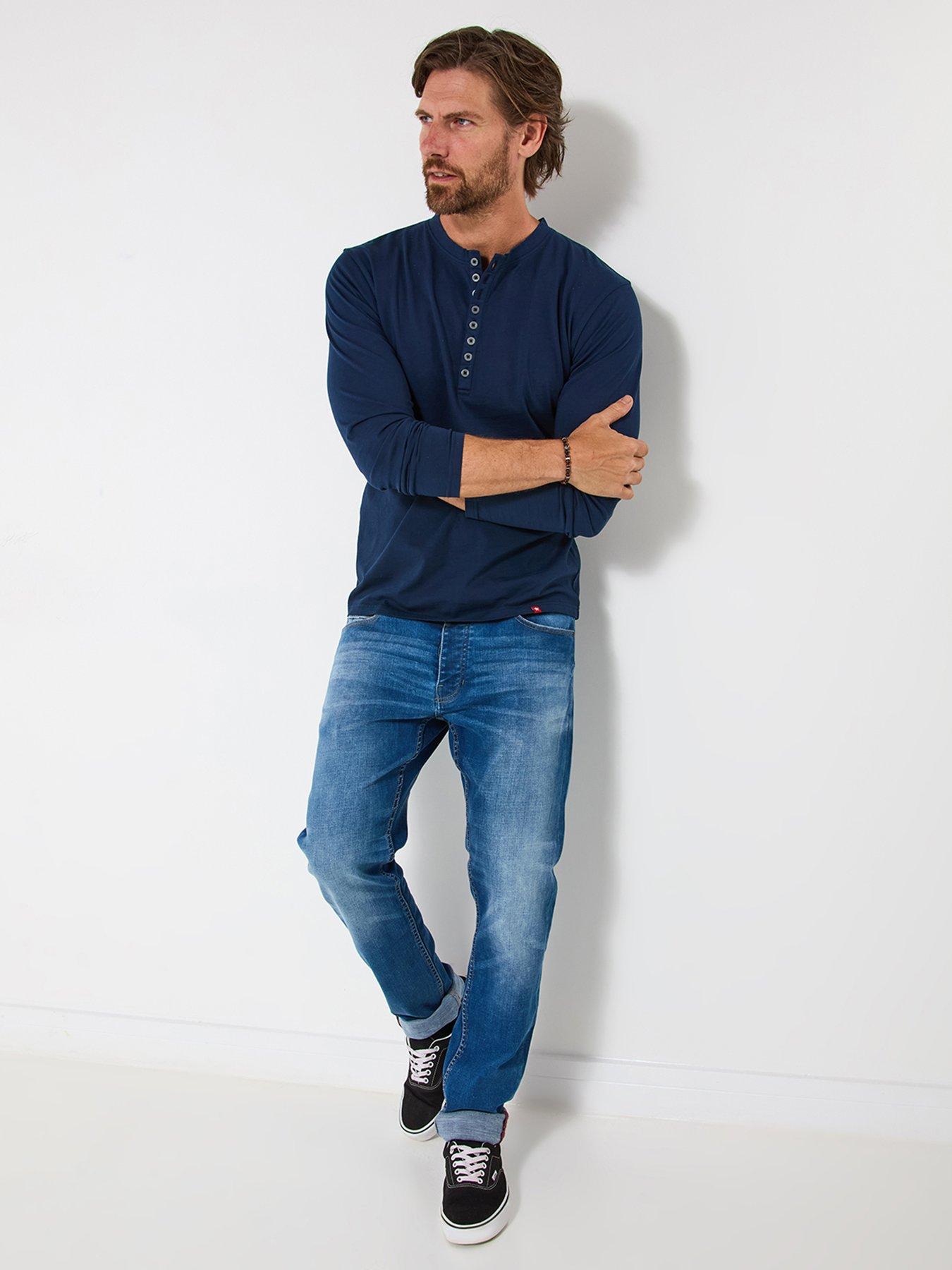 Image 2 of 5 of Joe Browns Henley Long Sleeve T Shirt - Navy