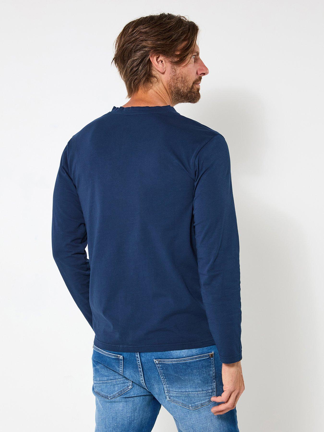 Image 3 of 5 of Joe Browns Henley Long Sleeve T Shirt - Navy