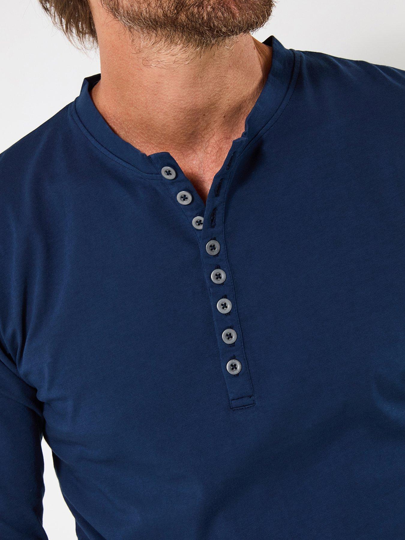 Image 4 of 5 of Joe Browns Henley Long Sleeve T Shirt - Navy