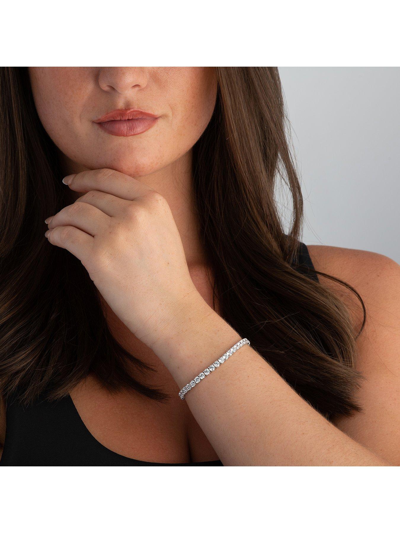 Image 2 of 4 of Beaverbrooks Silver Cubic Zirconia Tennis Bracelet