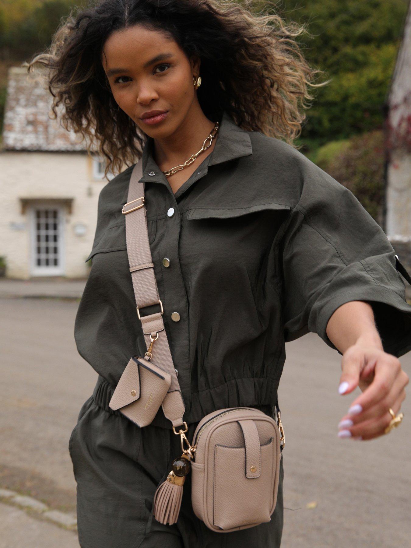 Image 1 of 5 of Luella Grey Elise Portrait Crossbody Bag - Mushroom