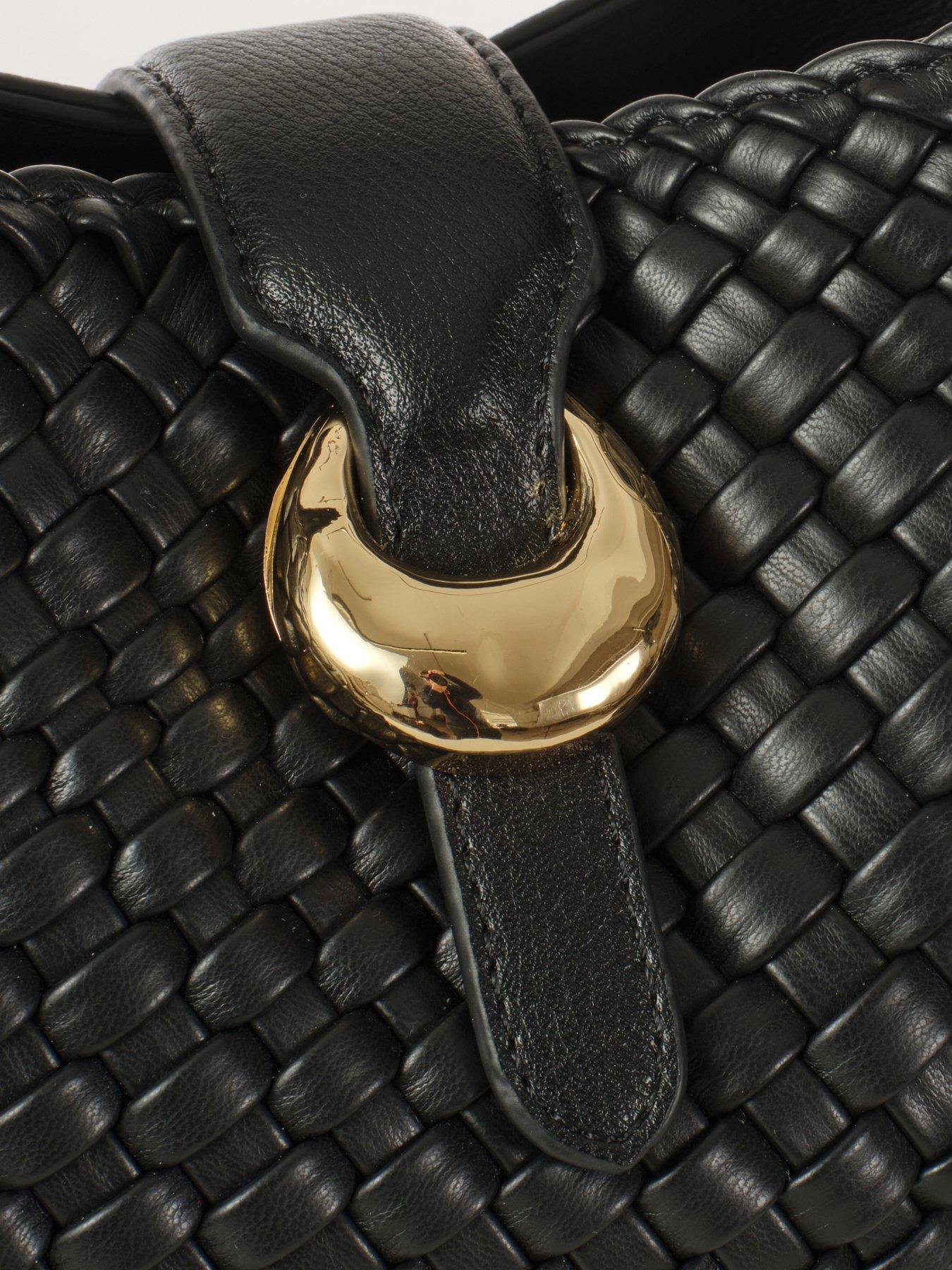 Image 5 of 5 of Luella Grey Maggie Black Weave Crossbody Bag