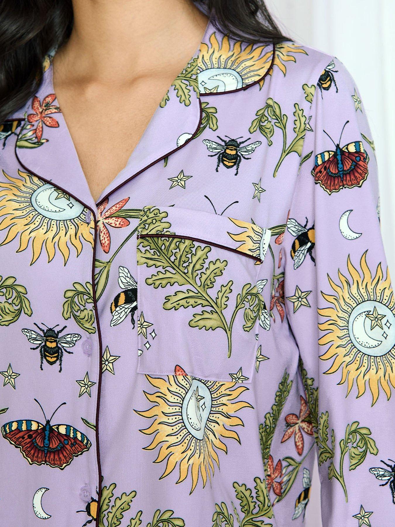 Image 5 of 6 of CHELSEA PEERS Classic Long Button Up Set - Light Purple