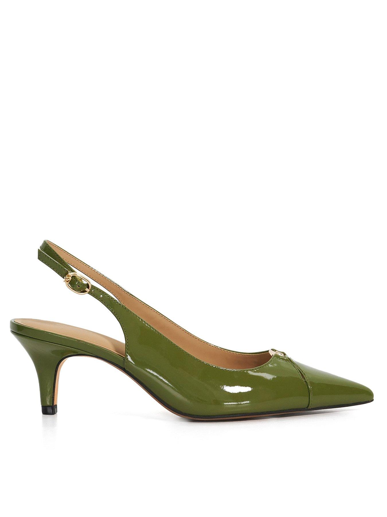 Dune London Distinctive Slingback Heels - Green