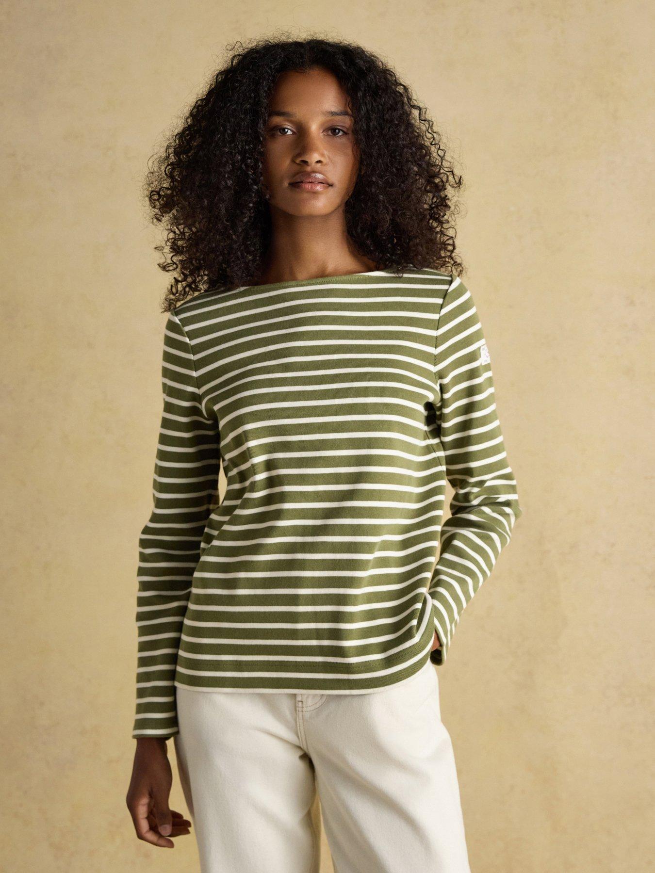 Image 1 of 5 of Joules Boat Neck Breton Top - Green