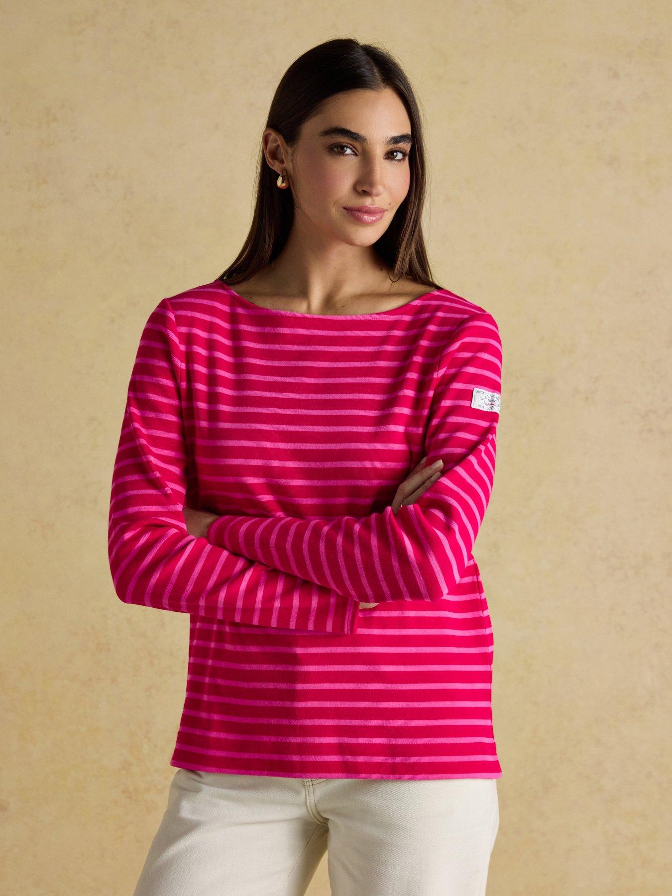 Joules Boat Neck Breton Top - Red