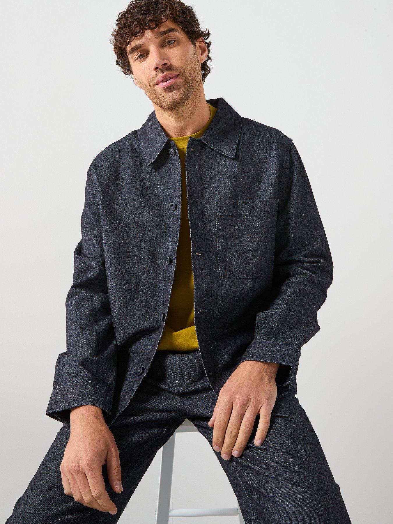 Image 1 of 6 of Mango Electra Rinse Wash Denim Shirt - Dark Wash