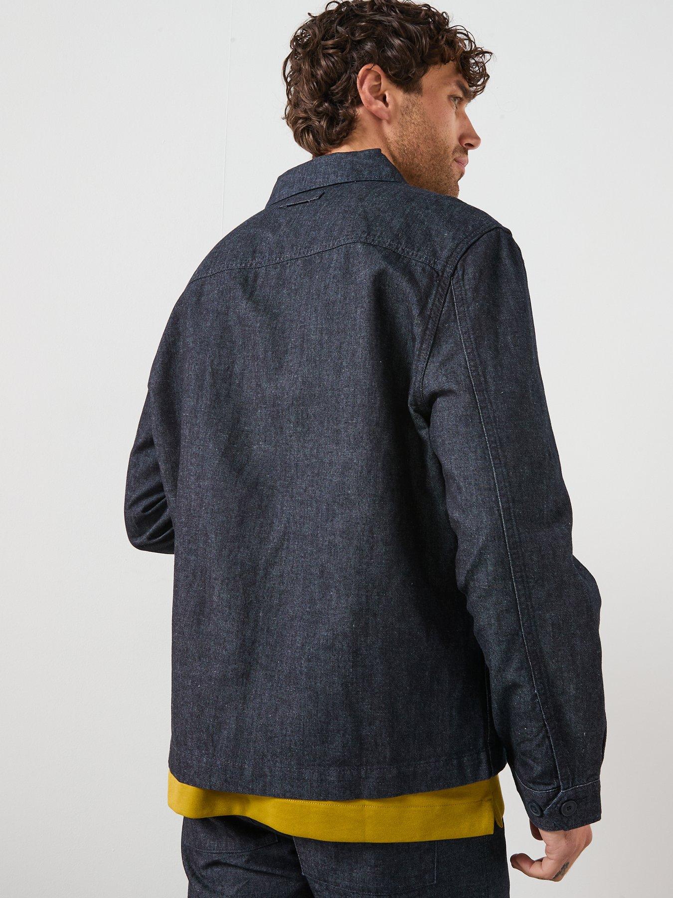 stillFront image of mango-electra-rinse-wash-denim-shirt-dark-wash