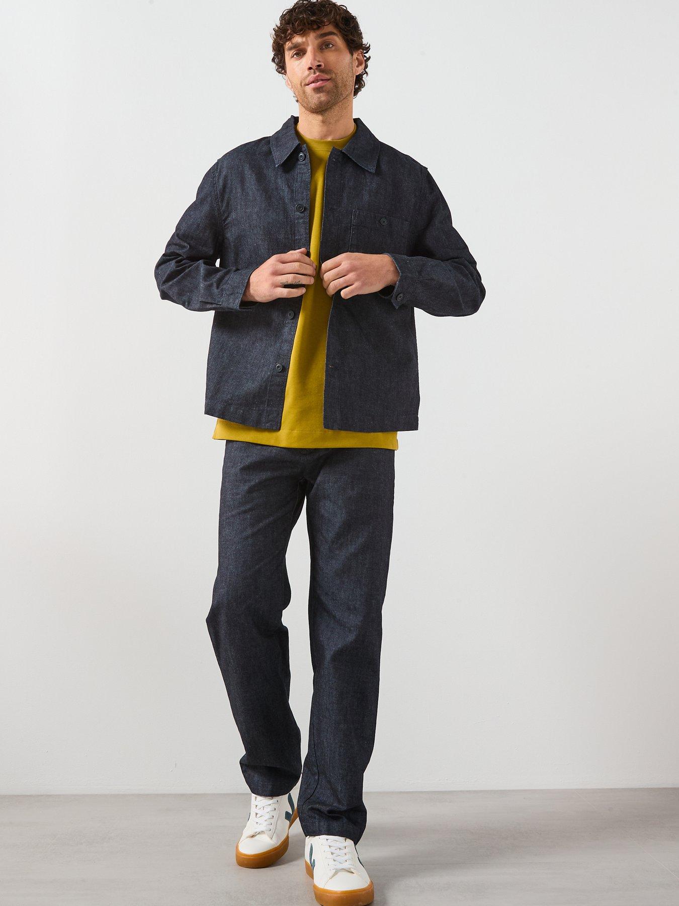  image of mango-electra-rinse-wash-denim-shirt-dark-wash