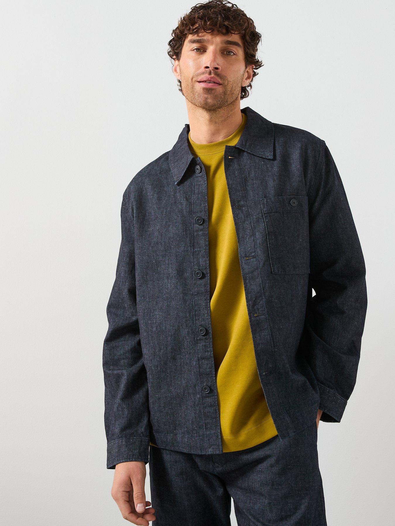  image of mango-electra-rinse-wash-denim-shirt-dark-wash