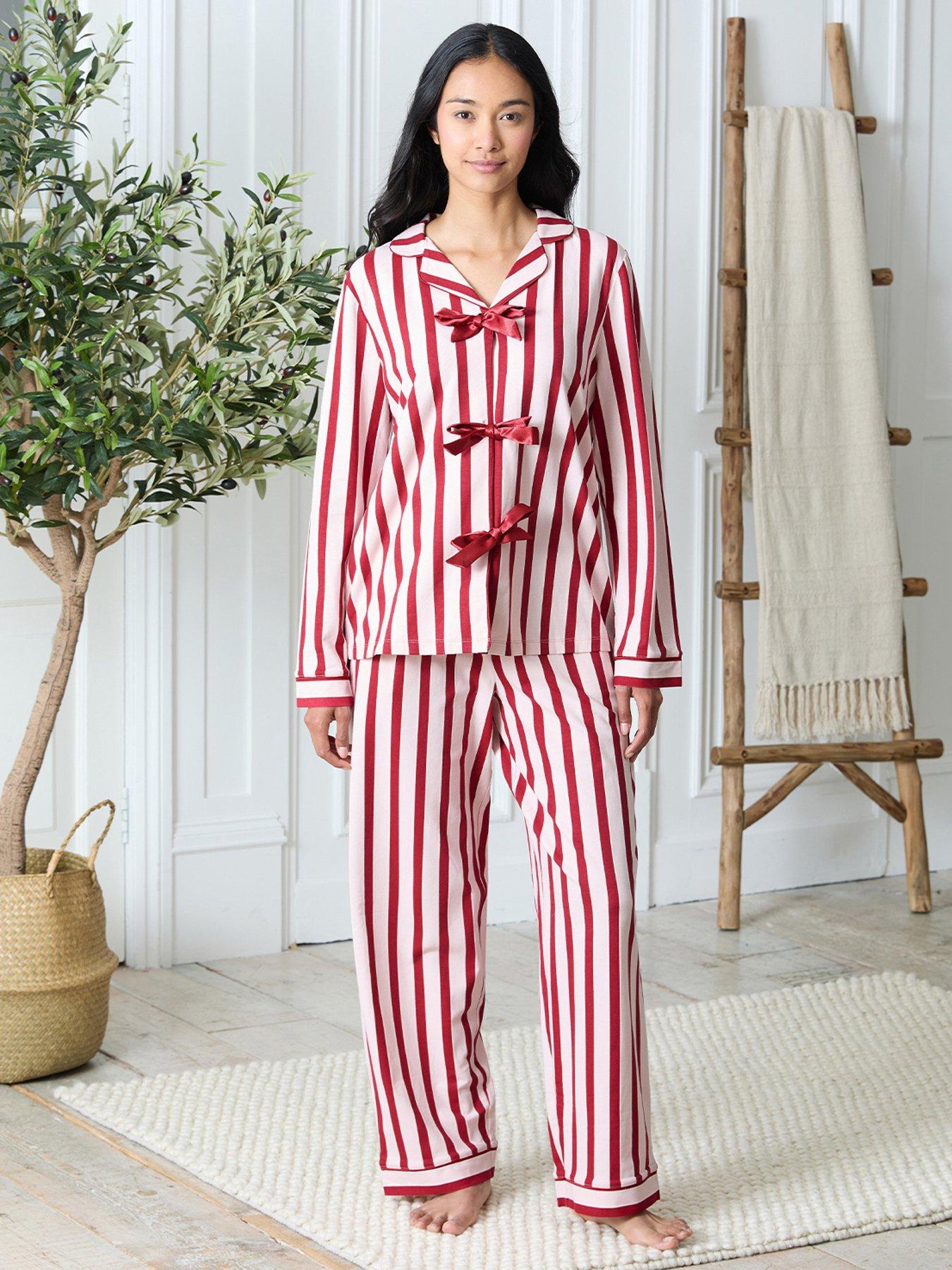 CHELSEA PEERS Tie Front Kimono Sleeve With Boxer Trouser Long Set - Pink