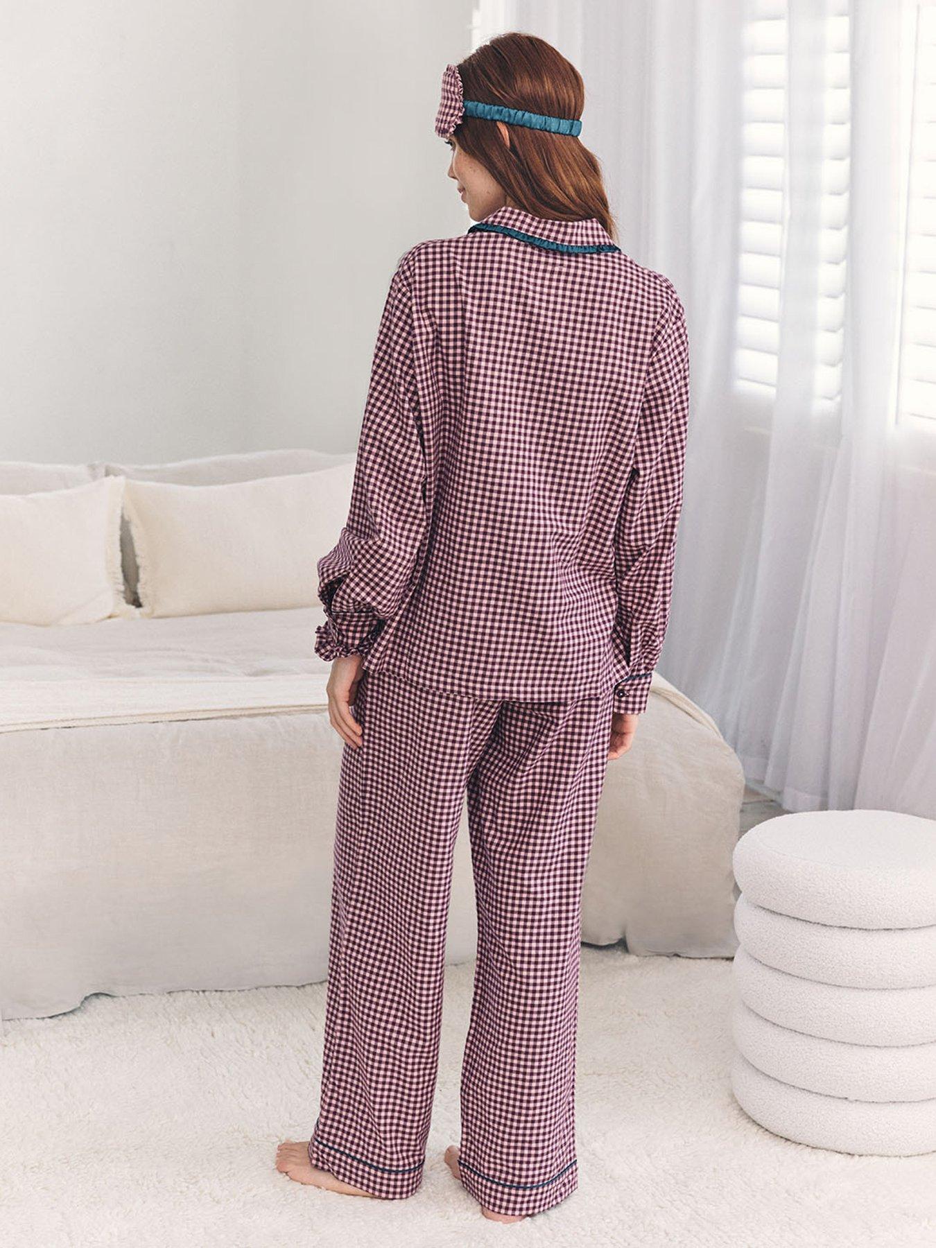Image 5 of 6 of CHELSEA PEERS Button Up With Large Ruffle Collar &amp; Straight Leg - Pink