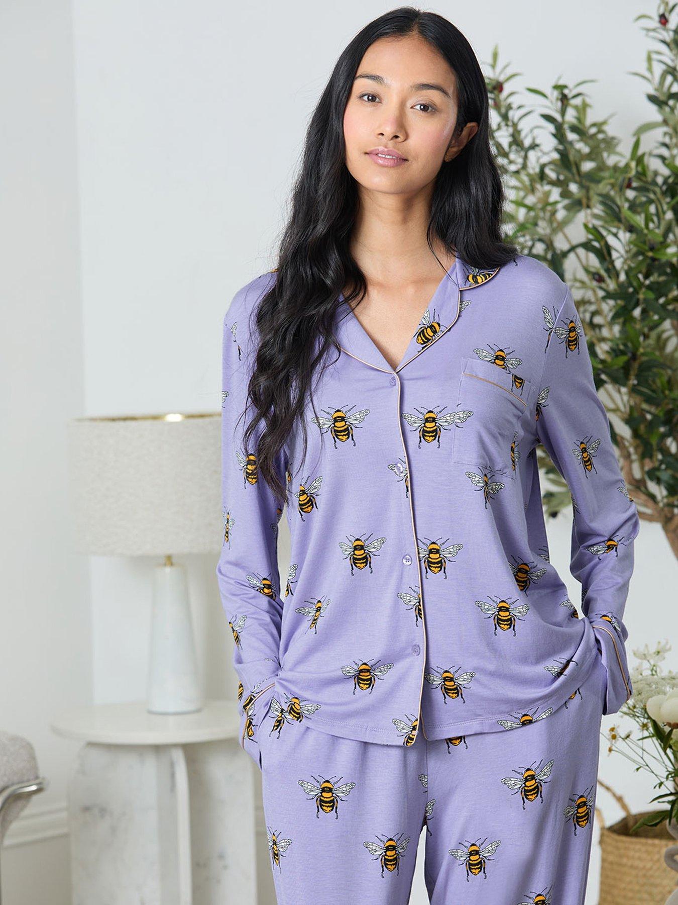 Image 2 of 6 of CHELSEA PEERS Classic Long Button Up Set - Lilac