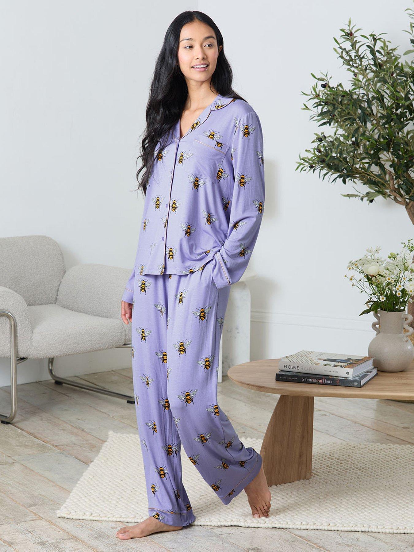 Image 5 of 6 of CHELSEA PEERS Classic Long Button Up Set - Lilac