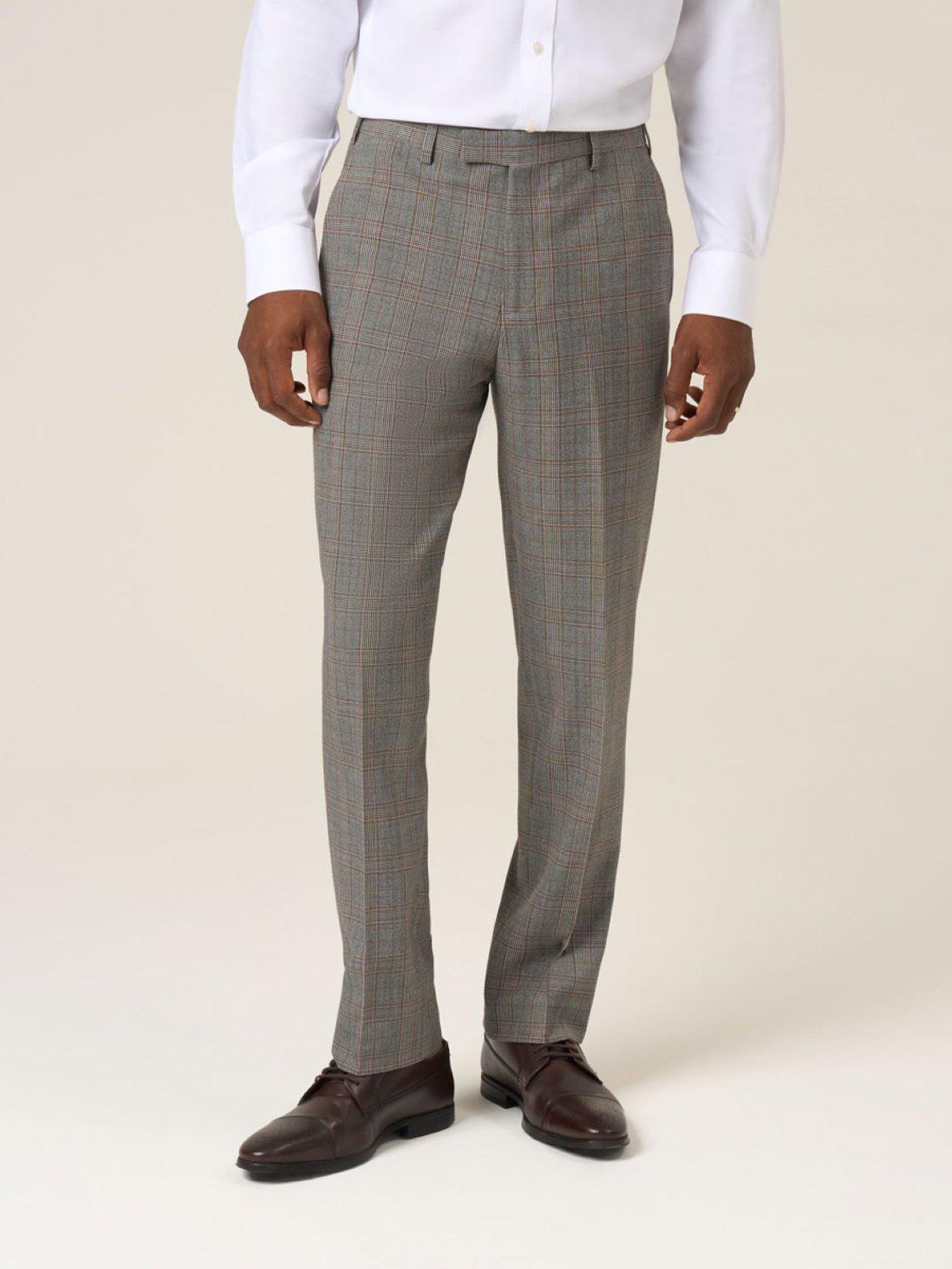 front image of skopes-tailored-fit-haley-brown-check-suit-trousers-light-brown