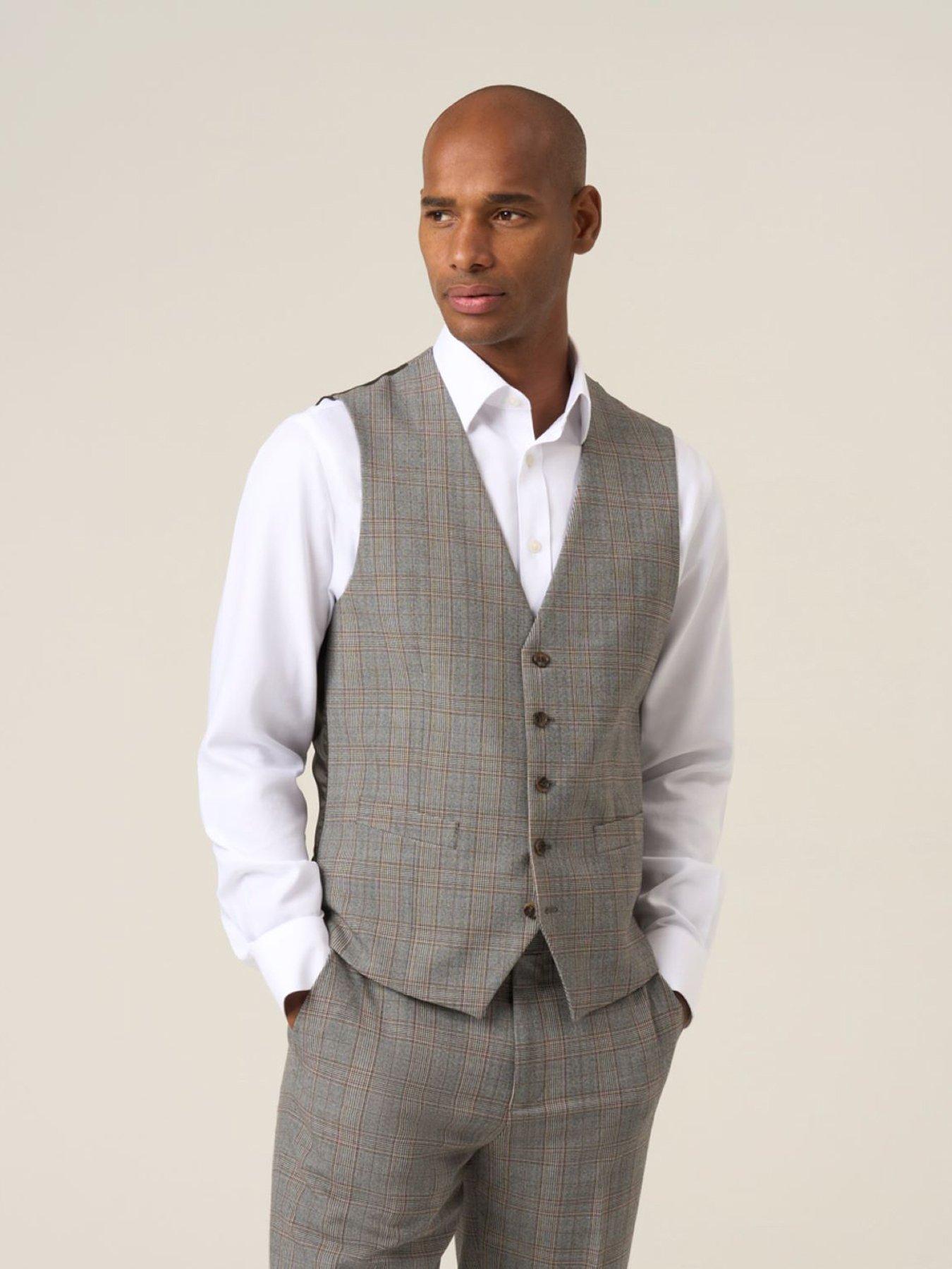 Skopes Haley Brown Check Waistcoat - Light Brown
