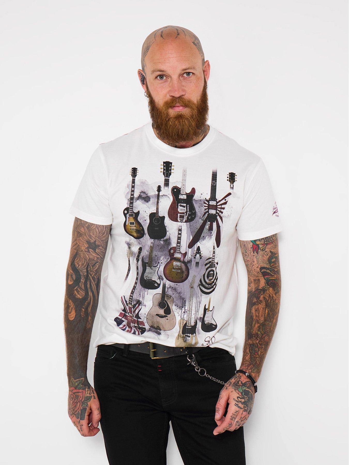  image of joe-browns-guitar-graphic-t-shirt-white