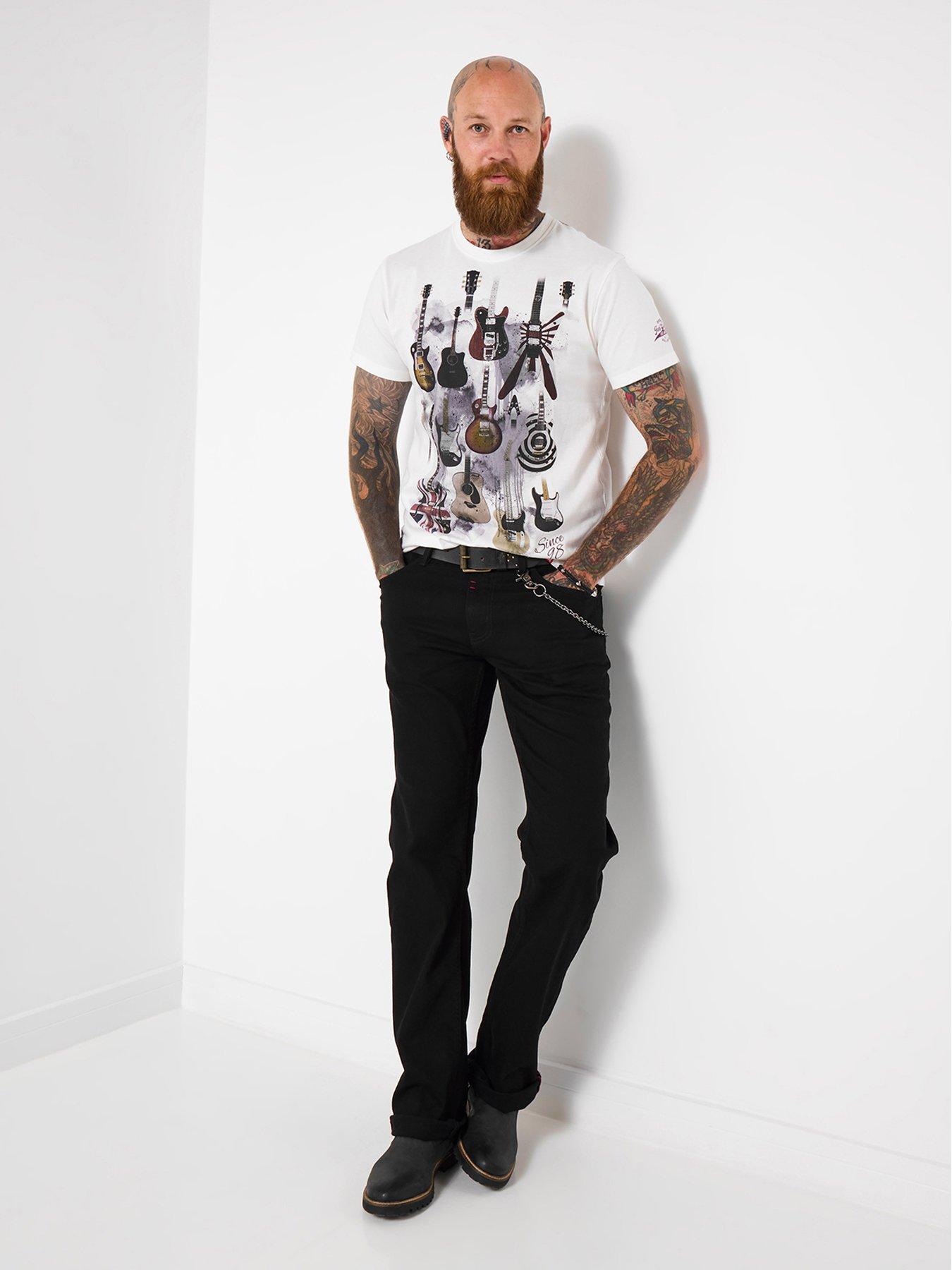  image of joe-browns-guitar-graphic-t-shirt-white