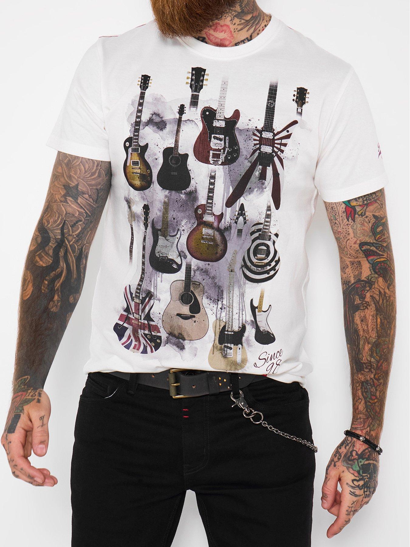  image of joe-browns-guitar-graphic-t-shirt-white