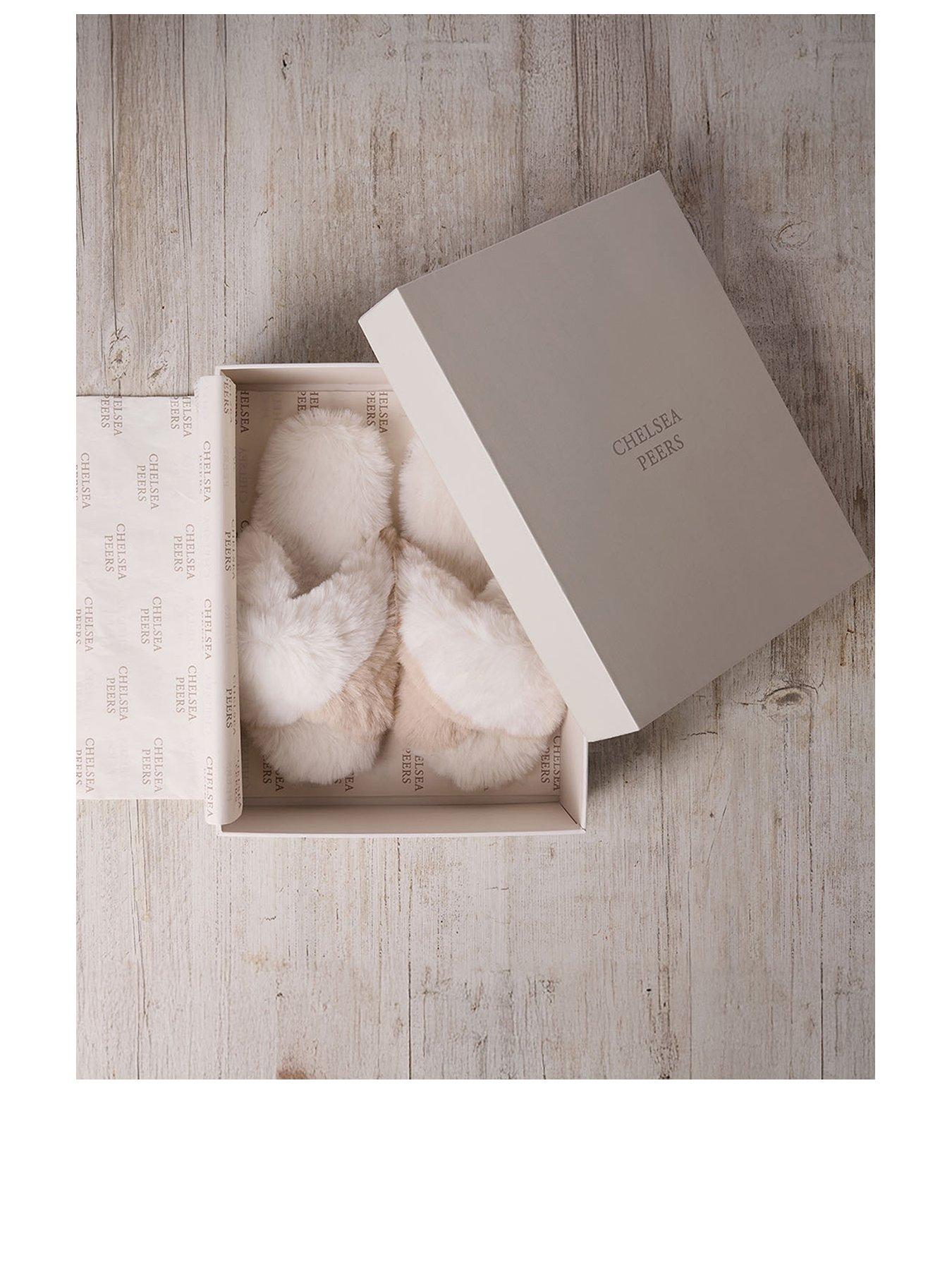 Image 2 of 5 of CHELSEA PEERS Womens Faux Fur Cross Over Slippers - Multi