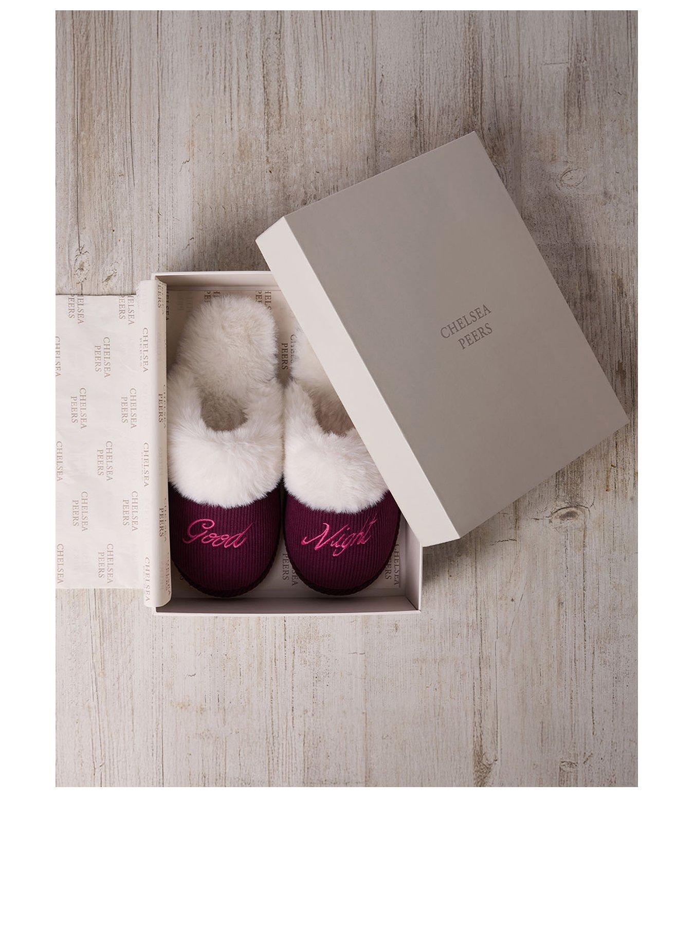  image of chelsea-peers-womens-cord-slippers-with-embroidery-pink