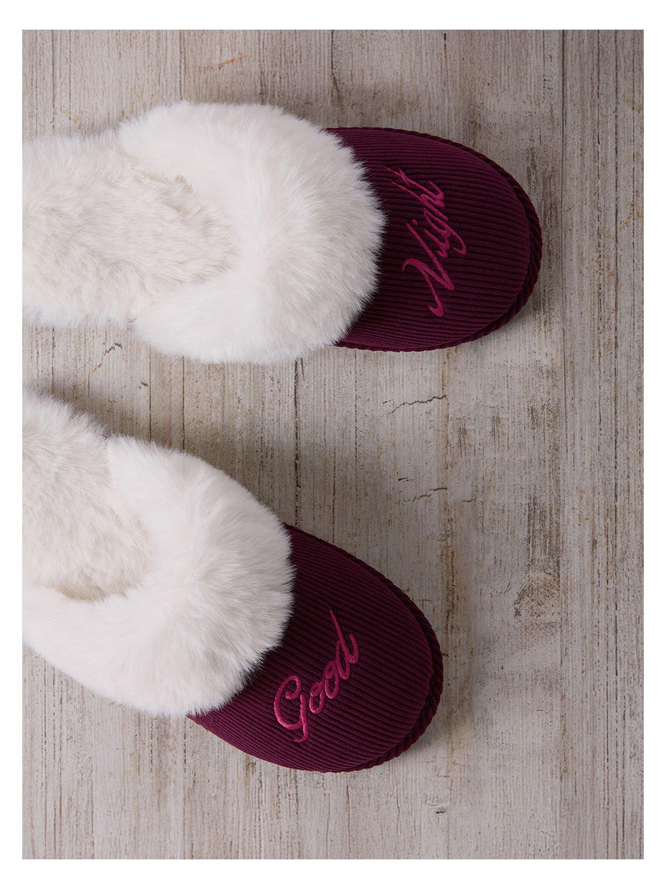  image of chelsea-peers-womens-cord-slippers-with-embroidery-pink