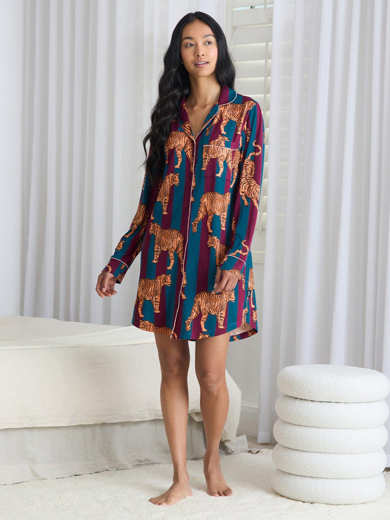 undefined Classic Night Shirt In Polyester - Red