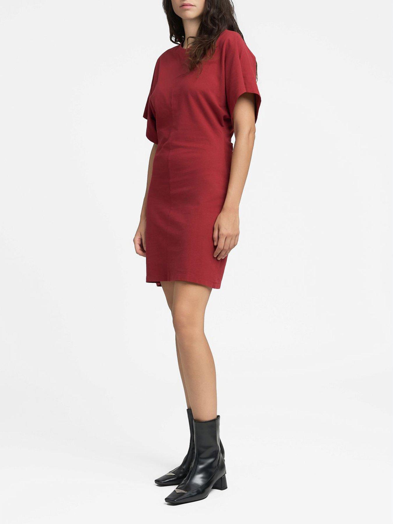 replay-short-mini-t-shirt-dress-red