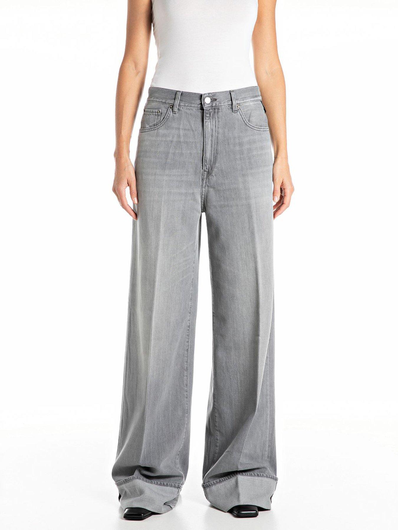undefined Nalaja Wide Leg Jeans - Grey