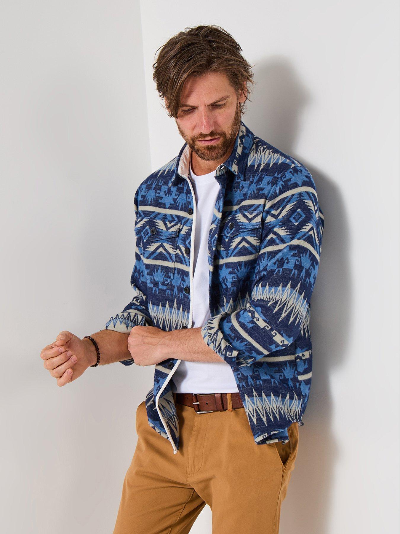 Image 4 of 6 of Joe Browns Blue Aztec Pattern Long Sleeve Casual Shirt - Multi