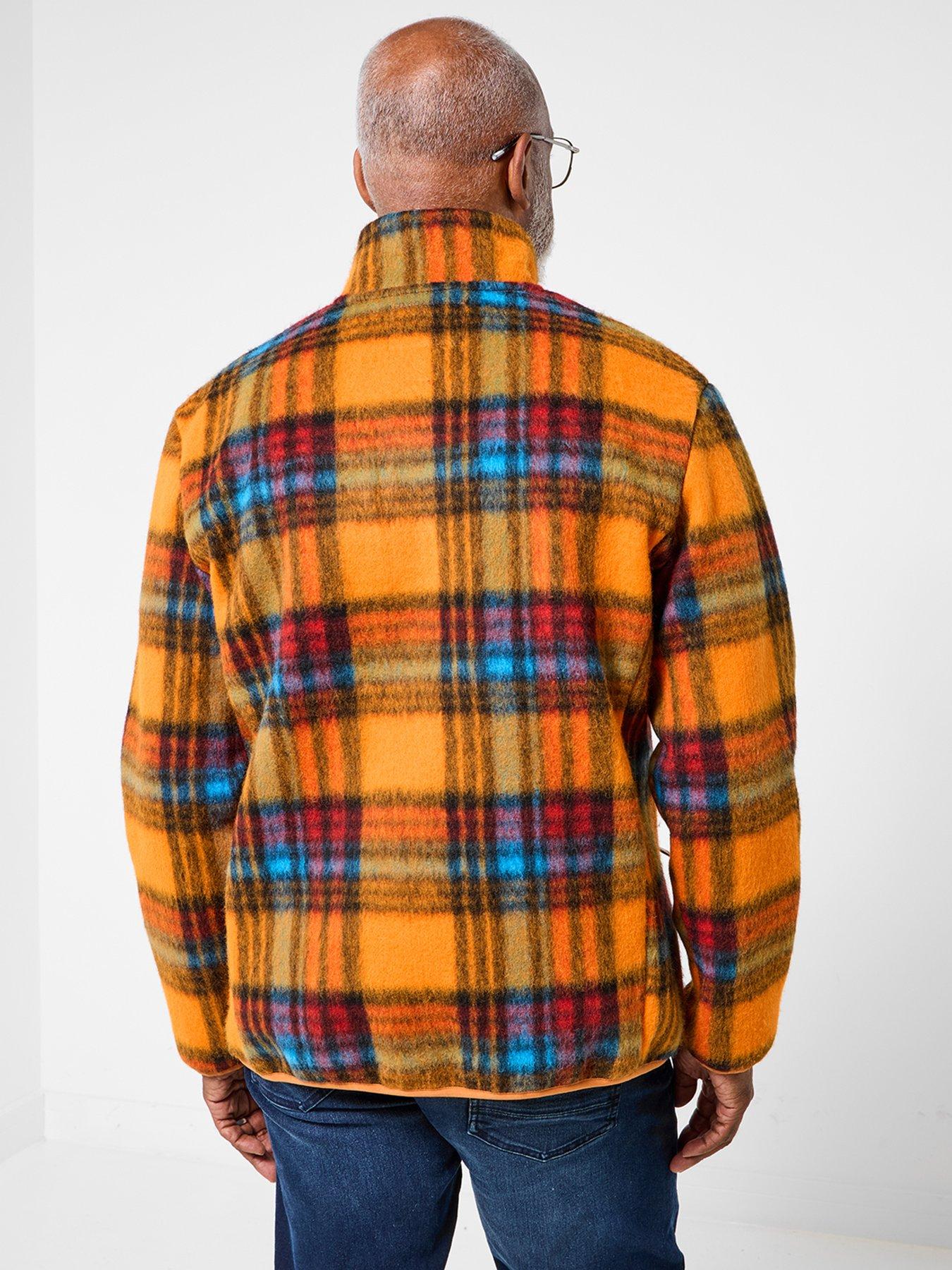 Image 3 of 5 of Joe Browns Wool Blend Check Funnel Neck 1/4 Zip Sweat - Multi