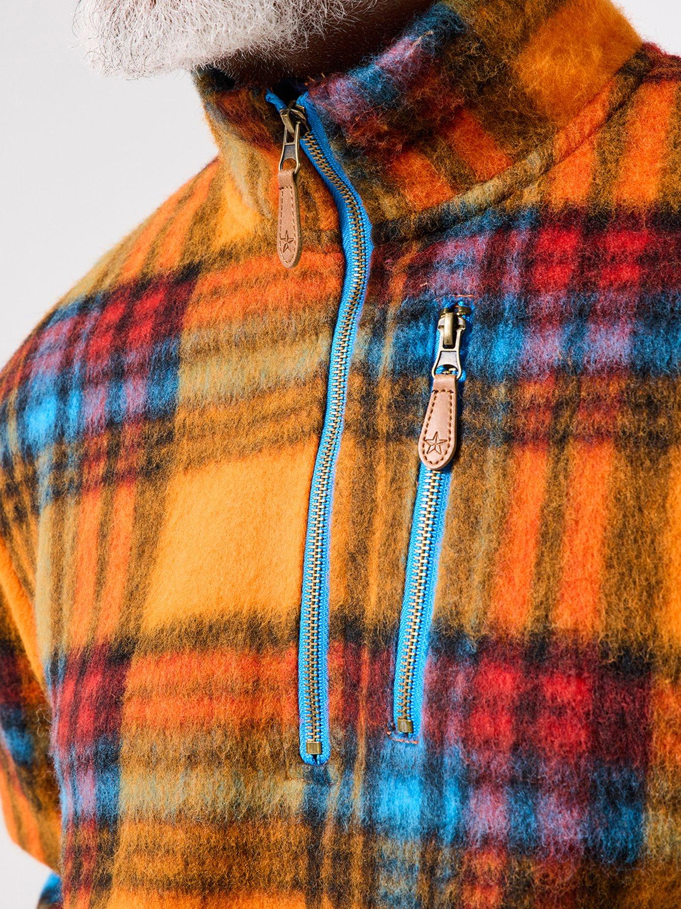 Image 4 of 5 of Joe Browns Wool Blend Check Funnel Neck 1/4 Zip Sweat - Multi