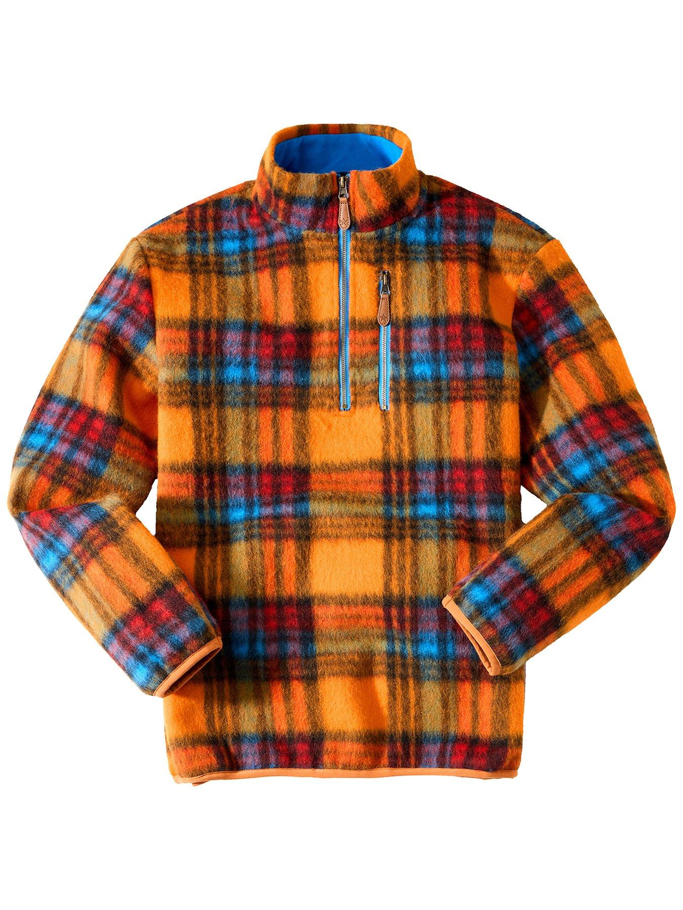 Image 5 of 5 of Joe Browns Wool Blend Check Funnel Neck 1/4 Zip Sweat - Multi