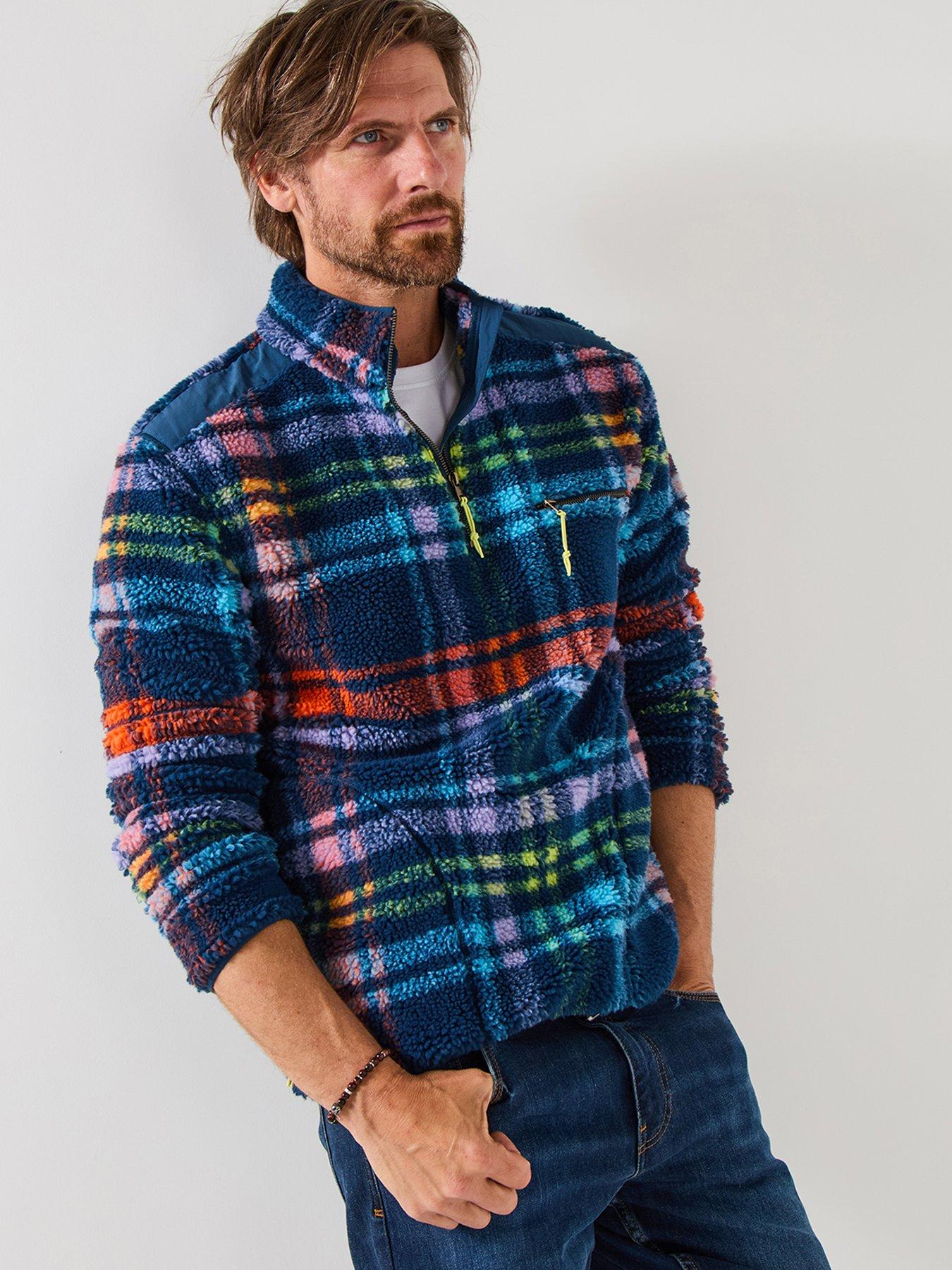 Image 2 of 6 of Joe Browns Check Funnel Fleece 1/4 Zip Sweat - Multi
