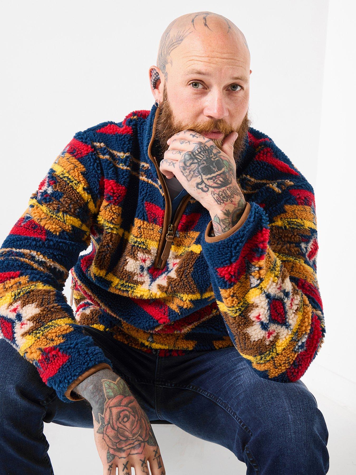 Image 2 of 6 of Joe Browns Patterned Borg Jacket - Navy