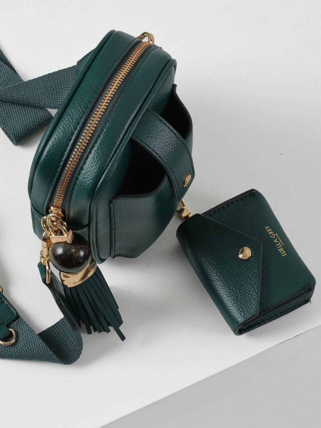 Image 4 of 5 of Luella Grey Elise Peacock Portrait Crossbody - Blue