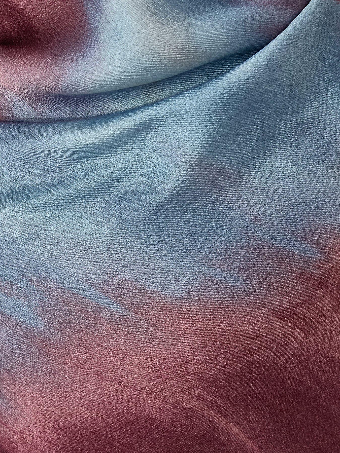 Image 6 of 6 of Quiz Satin Tie Dye Midaxi Dress