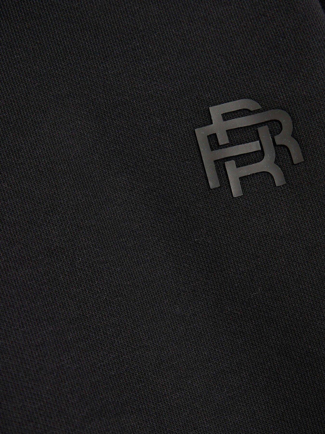  image of river-island-mini-boys-essentials-hoodie-and-joggers-set-black