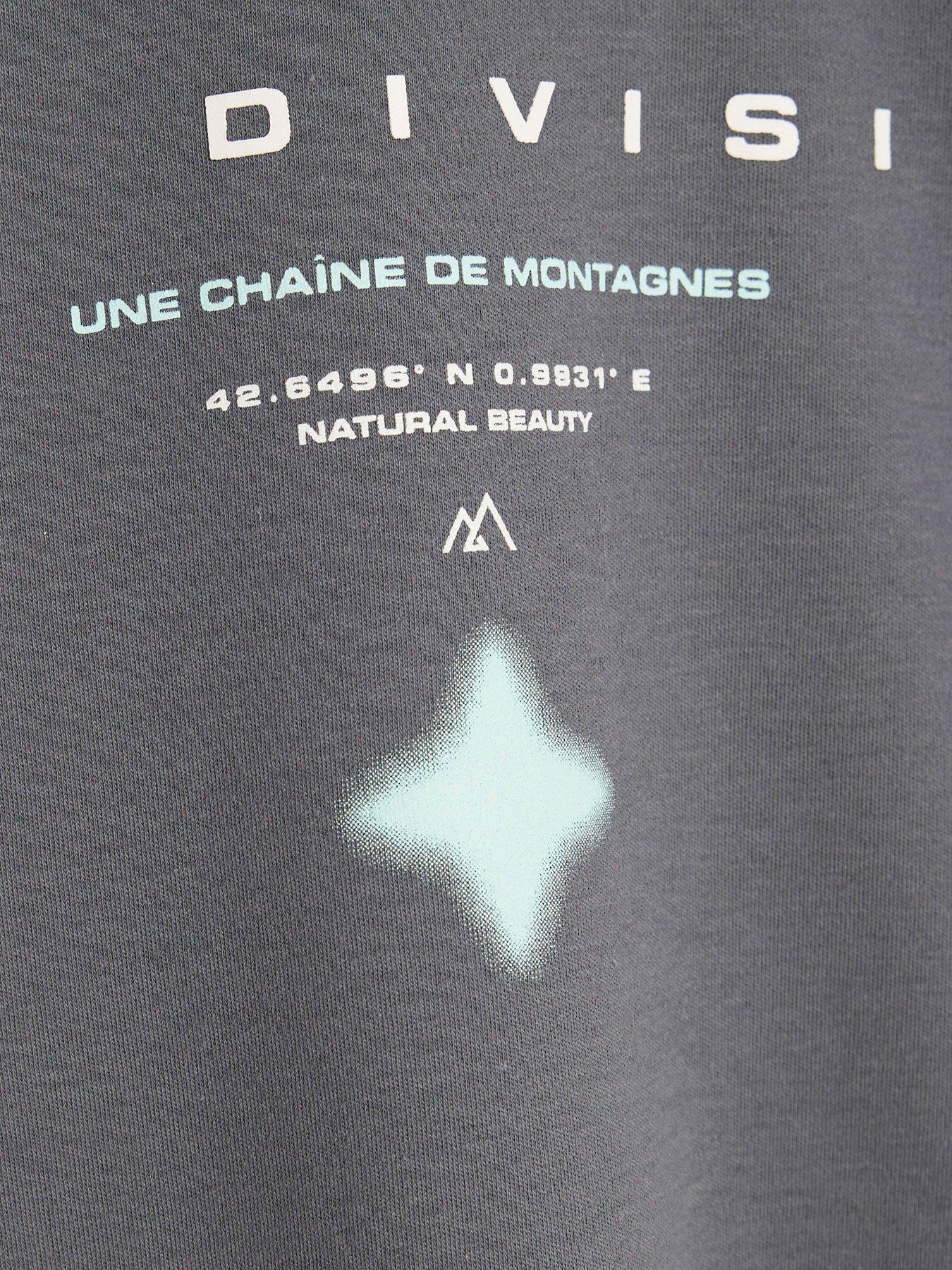 Image 3 of 4 of River Island Mini Boys New Division Glitch T-Shirt - Grey