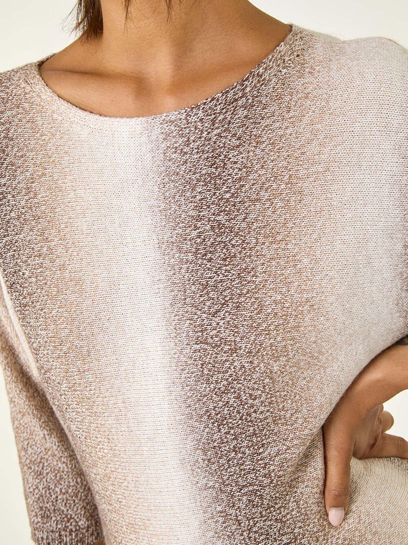 Image 5 of 5 of Roman Ombre Stripe Knit Jumper - Beige