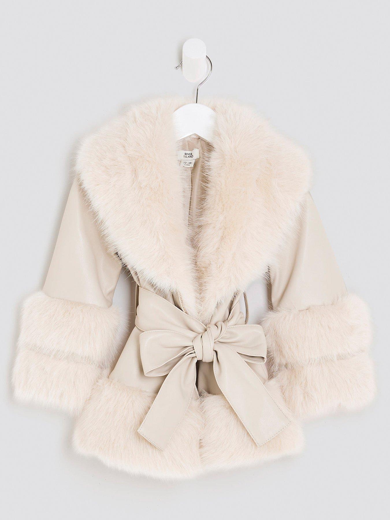 river-island-mini-girls-faux-fur-wrap-coat-cream