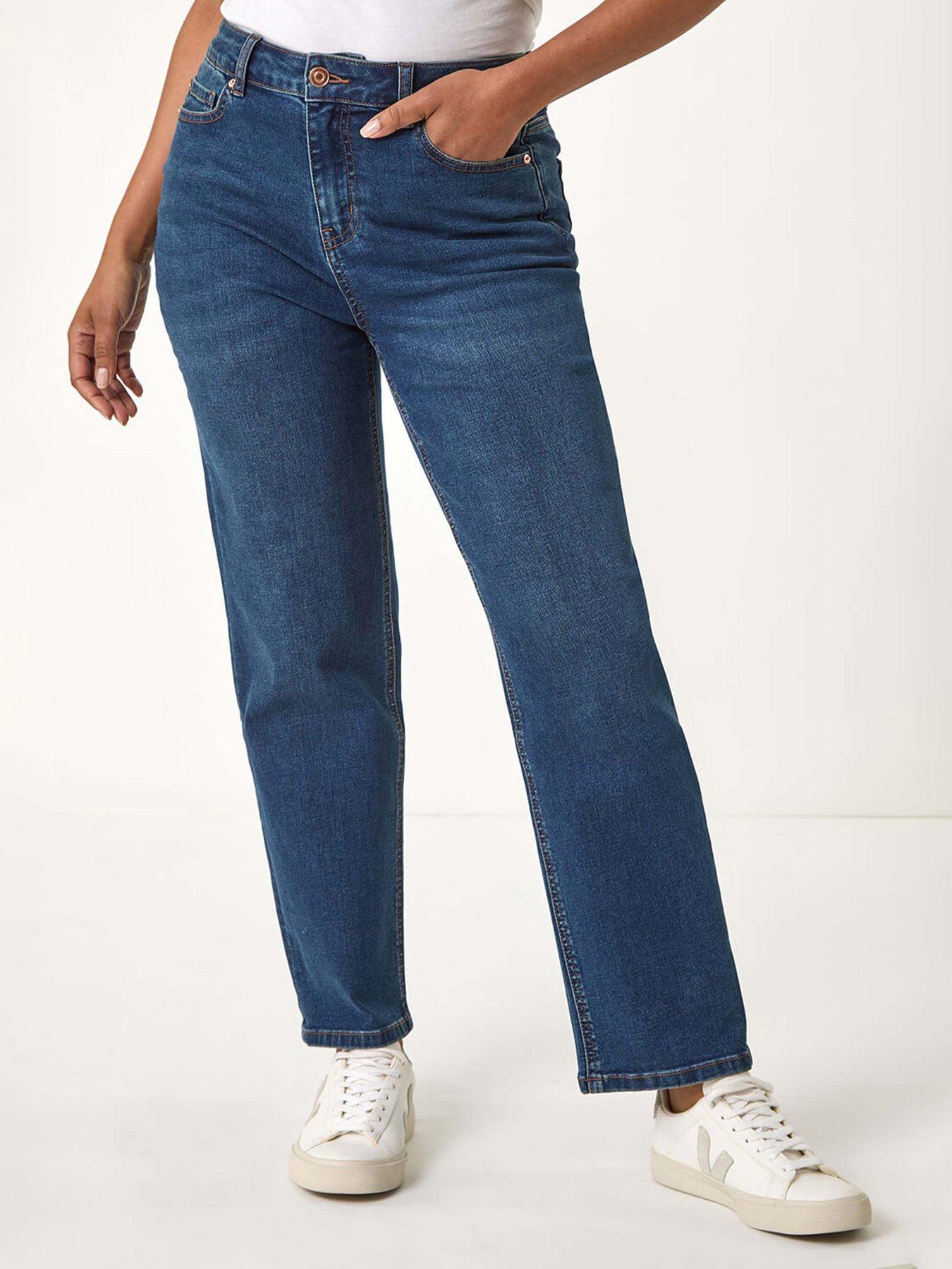 undefined Petite Stretch Straight Leg Jeans - Indigo