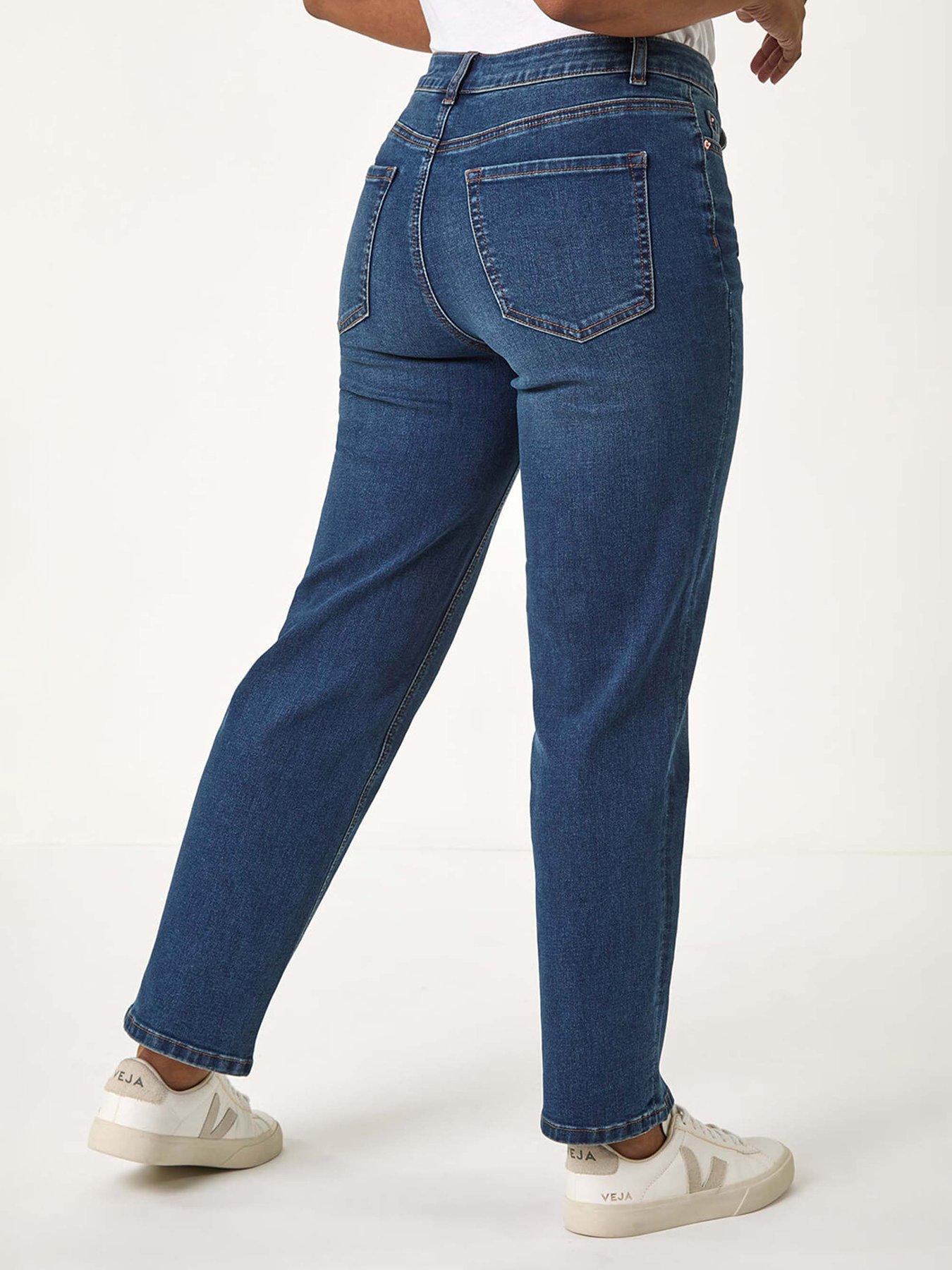 Image 2 of 5 of Roman Petite Stretch Straight Leg Jeans - Indigo