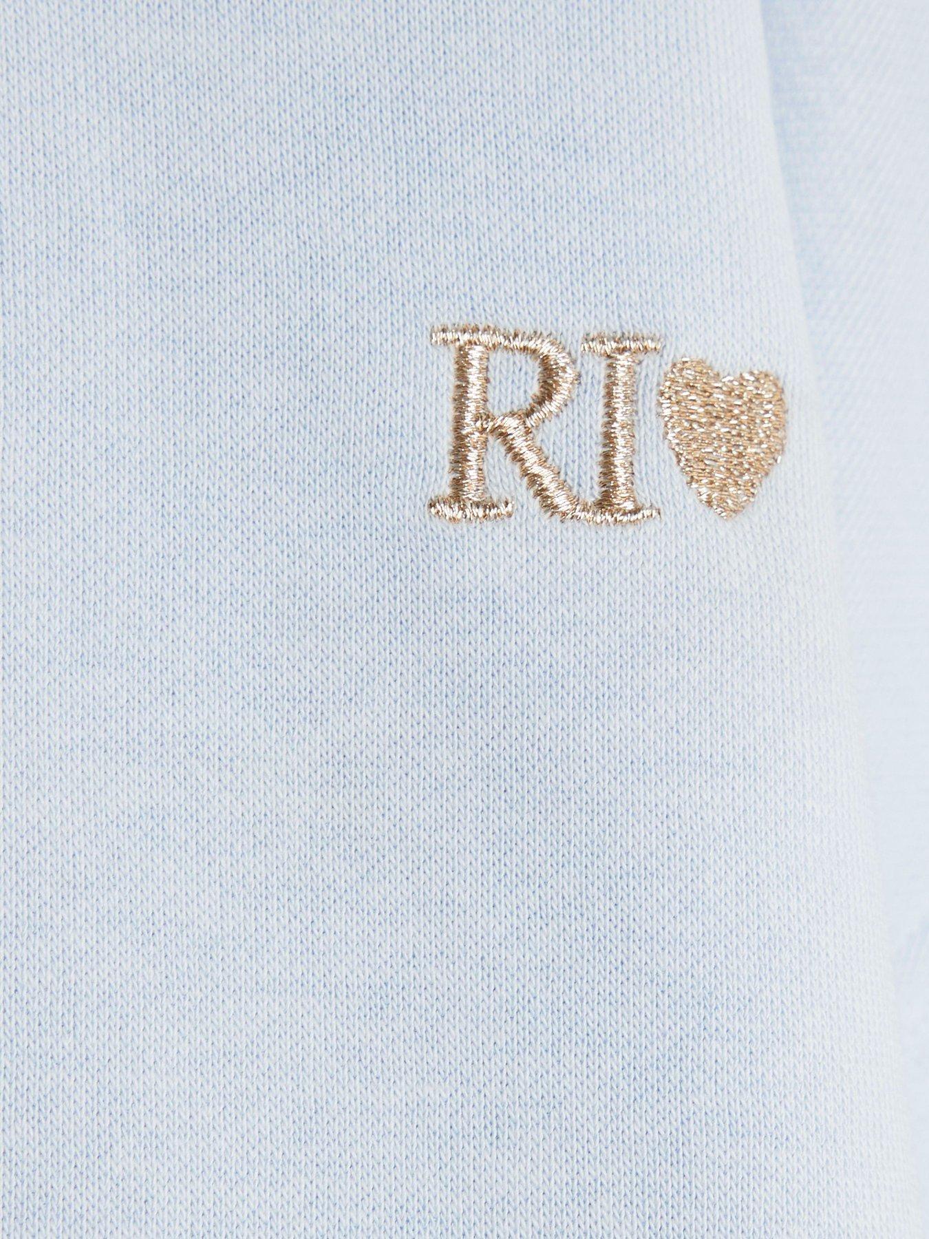 Image 4 of 4 of River Island Older Girls Split Back Legging Set - Blue