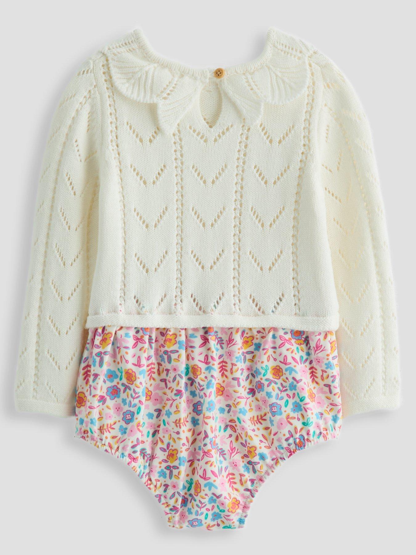 Image 2 of 6 of The Very Collection Floral Knit Romper - White
