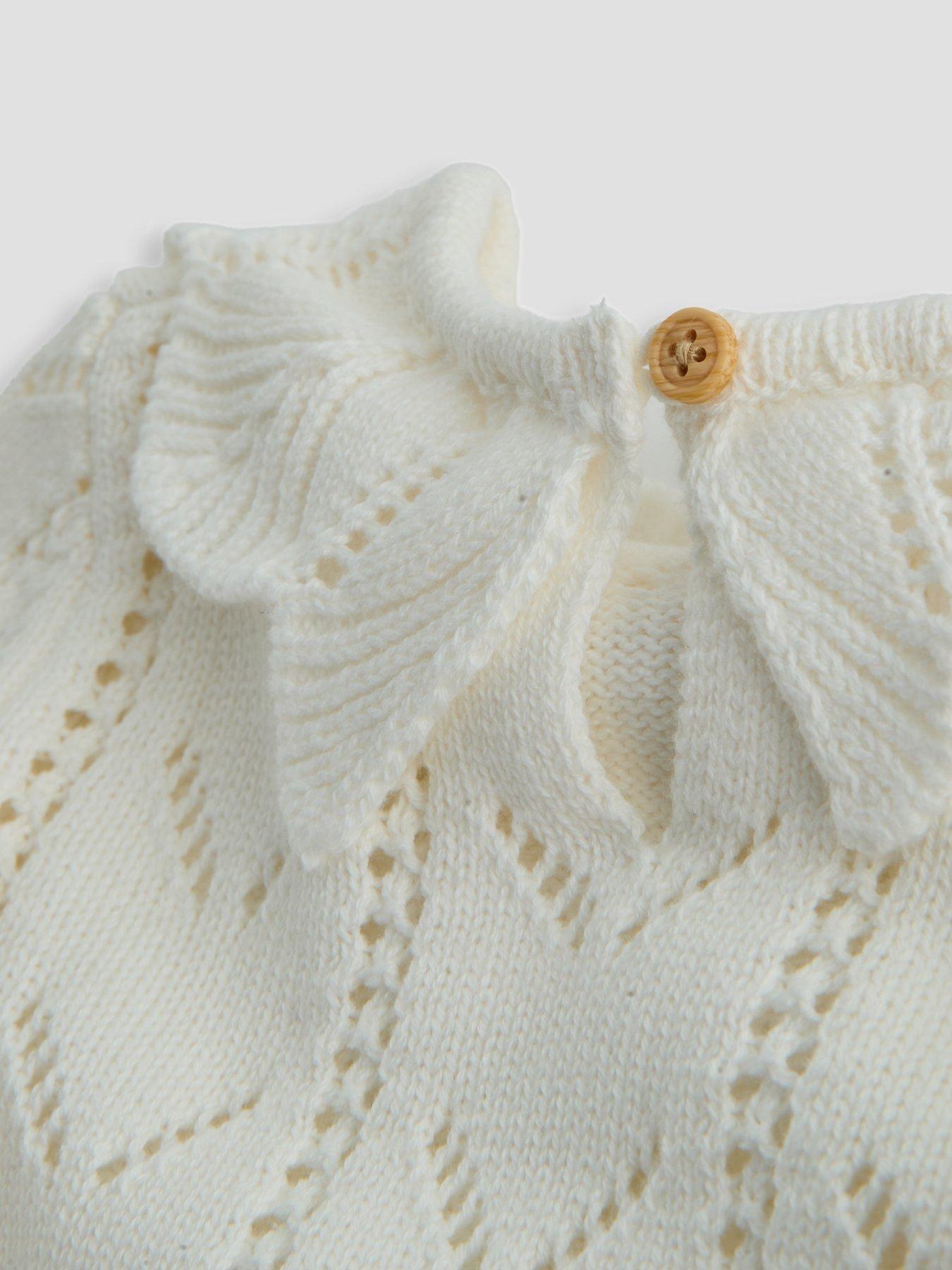 Image 6 of 6 of The Very Collection Floral Knit Romper - White
