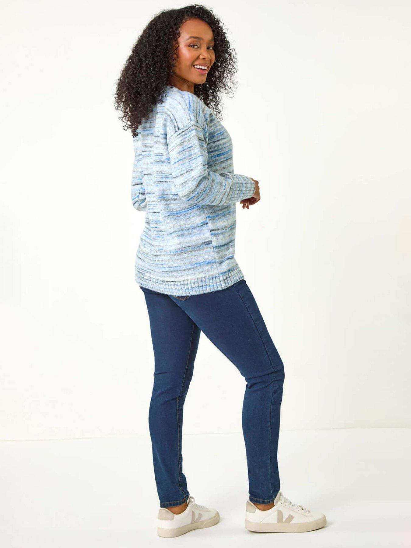 Image 2 of 5 of Roman Petite Space Dye Knitted Jumper - Blue